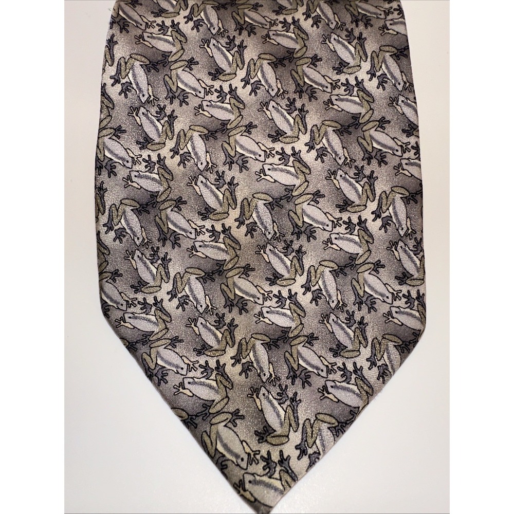 The Nature Conservancy‎ Preservation Collection 100% Silk Tie Blue Back Frog
